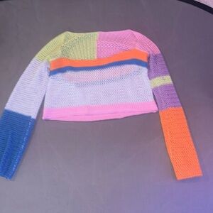 Rainbow knit top